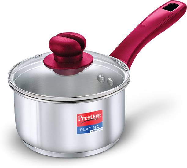 Prestige Platina Popular Sauce Pan 16 cm diameter with Lid 1.5 L capacity