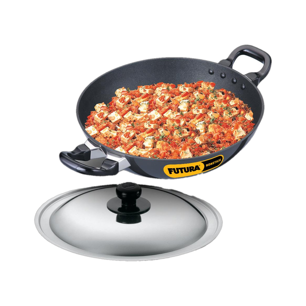 Hawkins Deep-Fry Pan, (NK25S) Kadhai 26 cm diameter with Lid 2.5 L capacity