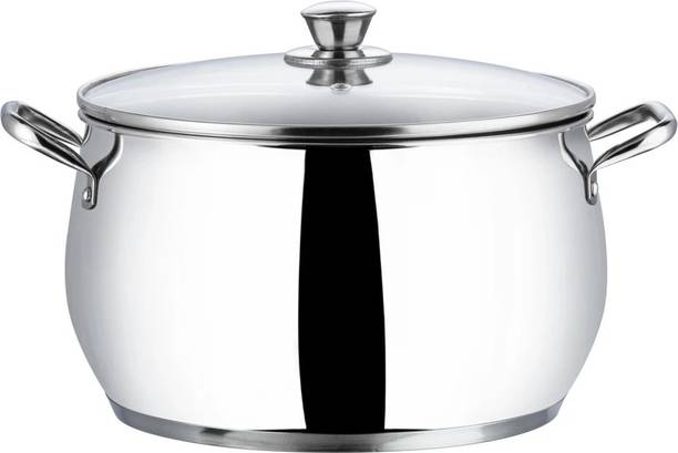 VINOD Stainless Steel Almaty Saucepot with Glass lid Po...