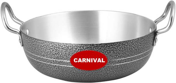 CARNIVAL Aluminium Coating Kadhai/Deep Kadhai Without Lid Kadhai 25 cm diameter 3.5 L capacity