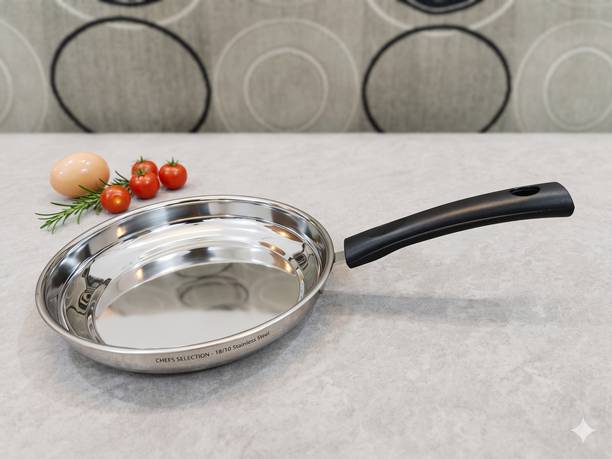 Flipkart SmartBuy Heavy Gauge Stainless Steel Fry Pan Fry Pan 22 cm diameter 1.2 L capacity