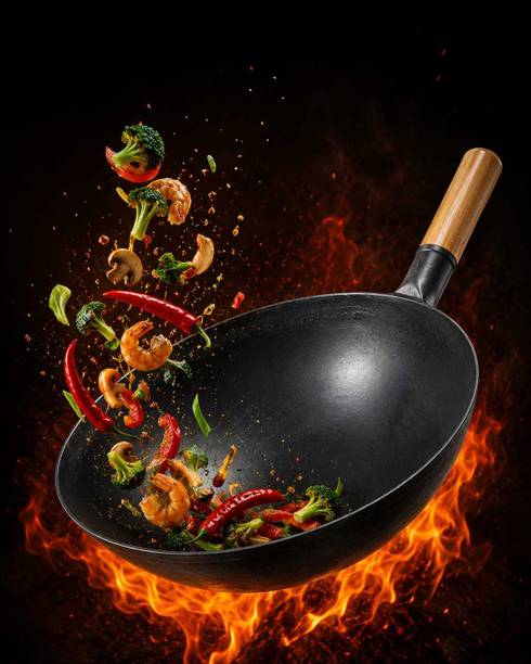 PAUL SONS BLACK WOK Wok 5 L capacity 30.5 cm diameter