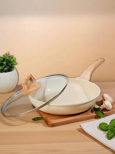 Homero Non Stick Maifan Frying Pan with Lid Fry Pan 20 cm diameter with Lid 1.8 L capacity