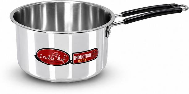 IndiChef Aluminium Induction friendly saucepan Tea, Milk,Water Pan Heavy Bottom Non Toxic Sauce Pan 18 cm diameter 2.9 L capacity