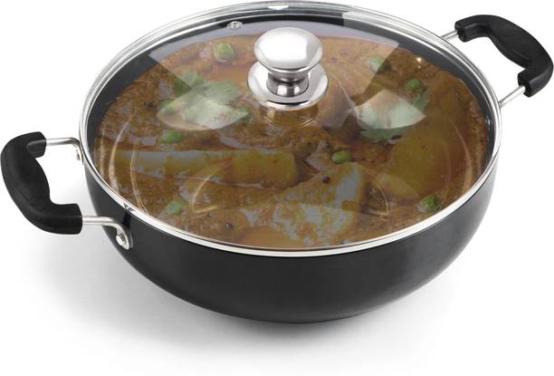 AGARO Kadhai 24 cm diameter with Lid 2.5 L capacity