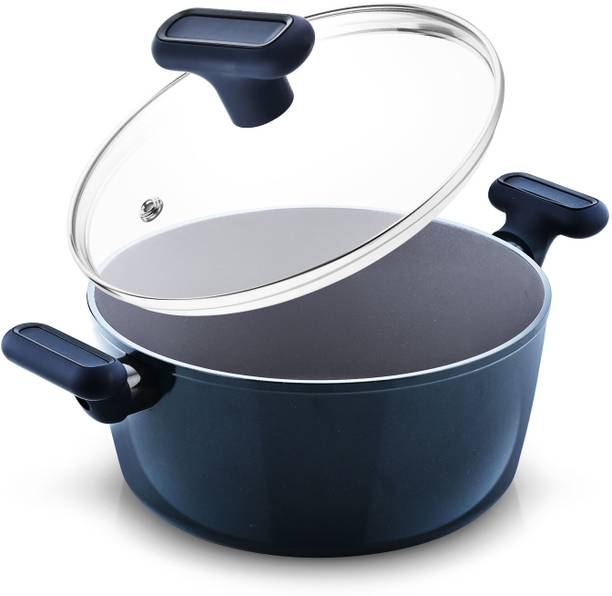 BERGNER Jade Casserole with Glass Lid, Ceramic Non-Stick Coating, Pot 28 cm diameter 6.4 L capacity with Lid