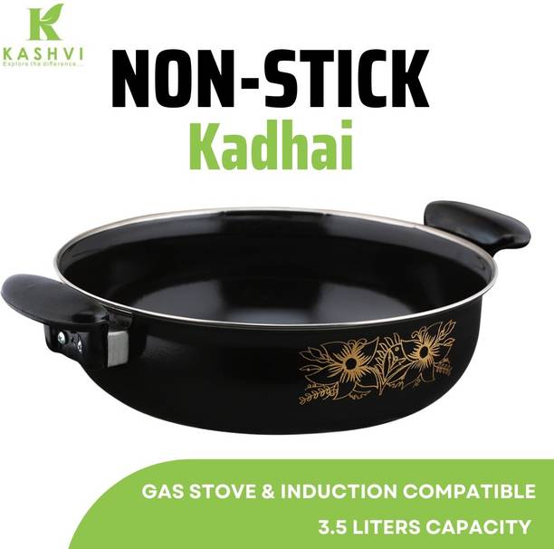 Kashvi Best Kitchen Cookware Gift Kadhai 26 cm diameter 3.5 L capacity