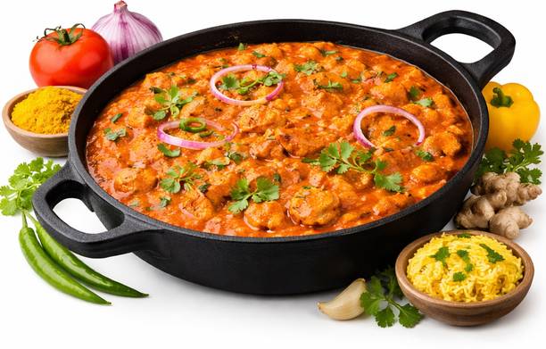 kyyte OxyStone Pre-Seasoned Induction Base 10.25" Inches Cast Iron Kadhai 26 cm diameter 3 L capacity