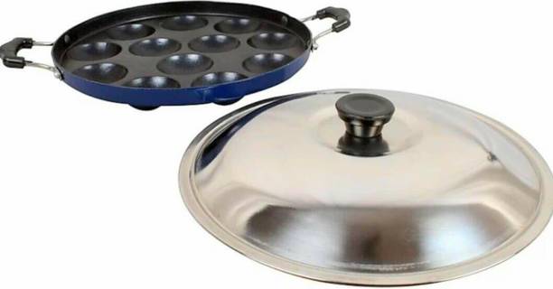 Swarambh Blue Appam 1z Paniarakkal with Lid 0.6 L capacity 24 cm diameter