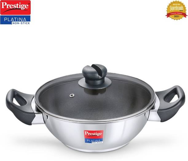 Prestige प्लेटिना नॉन-स्टिक कढ़ाही 24 cm ढक्कन के साथ