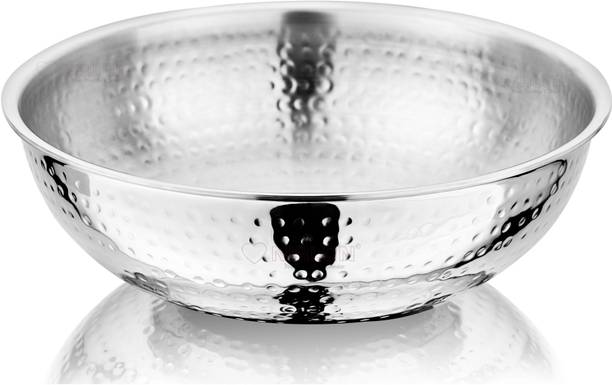 NIRLON Hammered Triply Stainless Steel Cookware Deep Tasla/Kadai 22cm Tasla 2.1 L capacity 22 cm diameter