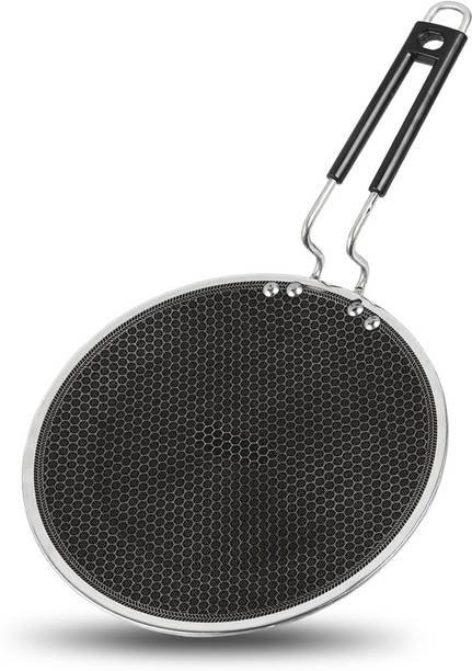 Omichef Triply Stainless Steel Honeycomb Roti Tawa | Thick 4mm, 1kg Tawa 25 cm diameter