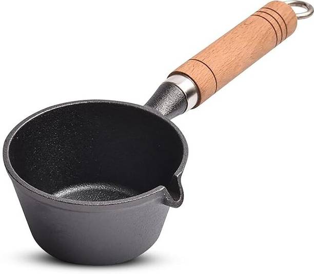 LAALOO Cast Iron Mini Saucepan 100 ml Tadka Pan 6.5 cm diameter 0.1 L capacity