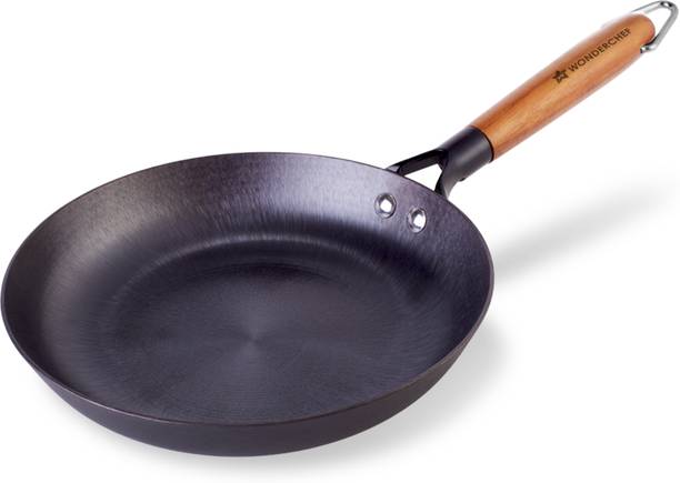 WONDERCHEF Pre-Seasoned Ferro Light Fry Pan 24 cm diameter with Lid 1.4 L capacity
