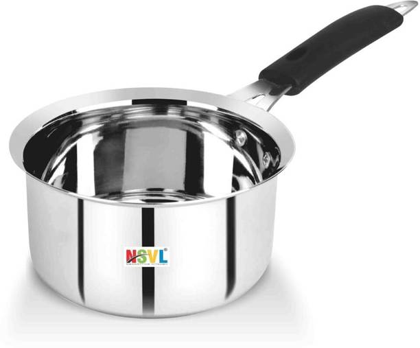 NSVL Stainless Steel Sauce Pan, Milk Pan, Tea Pan Heavy Guage (Gas Stove Friendly) 15 cm डायमीटर