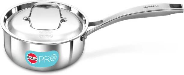 Hawkins Pro 1.5 L Sauce Pan, TriPly Stainless Steel Tea...