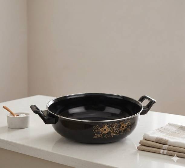 Jainpet Non-Stick Floral Kadhai Kadhai 26 cm diameter 3 L capacity