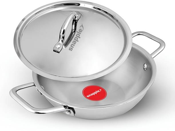 Snapple Premium Triply - Induction Bottom Cookware Kadhai 24 cm diameter with Lid 2.5 L capacity
