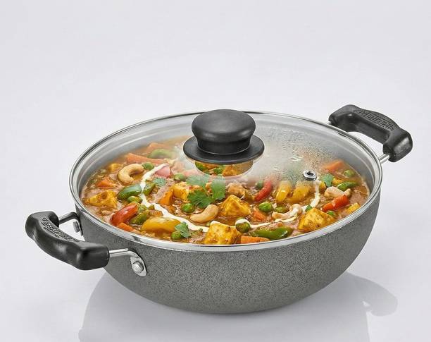 MITHALI Stainless Steel Kadhai for Cooking, Deep Frying, Stir-Fry, Sauté Kadha Kadhai 26 cm diameter with Lid 3 L capacity