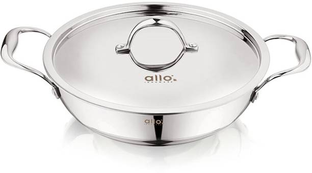 Allo Cooksafe Stainless Steel Naturally Non Stick Friendly 20 cm ढक्कन के साथ