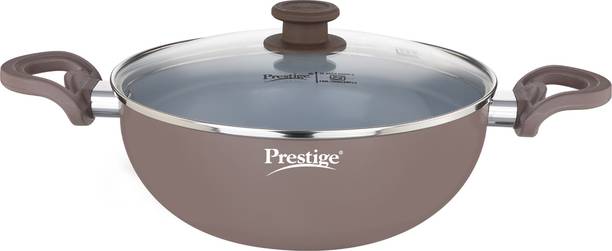 Prestige Coating|High Heating|Cool Touch Handle Kadhai 24 cm diameter with Lid 3 L capacity