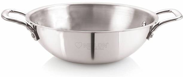 NIRLON Superb Triply Stainless Steel Cookware Kadhai 22cm Kadhai 22 cm diameter 2 L capacity