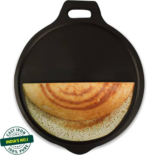 The Indus Valley Super Smooth Cast Iron Tawa for Dosa/C...