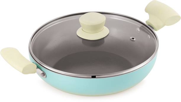 ANJALI Santorini Kadhai 25 cm diameter with Lid 2.5 L capacity