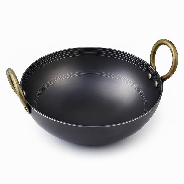bb IRON Heavy Round Bottom Kadai Kadhai 8 cm diameter 0.5 L capacity