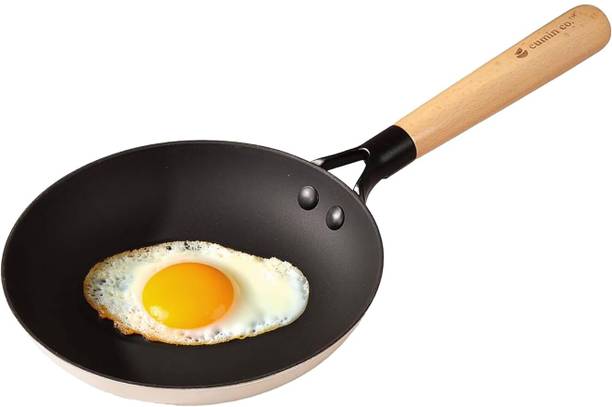 CUMIN CO. CUMIN CO. LITE Cast Iron Fry Pan | 20 cm | Induction Base Cookware | White Fry Pan 20 cm diameter 1 L capacity