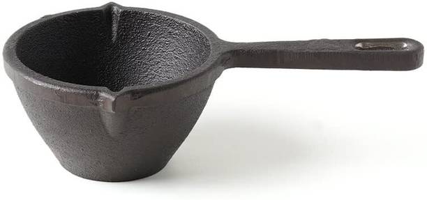 The Indus Valley Pre-Seasoned Cast Iron Vaghar/Baghar for Frying Dal/Spices - 5 inch Tadka Tadka Pan 12.7 cm diameter 0 L capacity