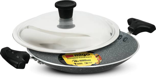 IMPEX Granite Nonstick Appachatty with Stainless Steel Lid ढक्कन के साथ