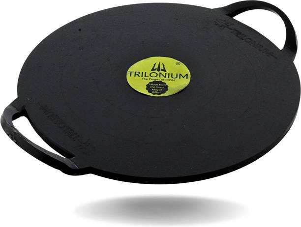 Trilonium Triple-Seasoned Iron Boulder Dosa Tawa 12 inc...