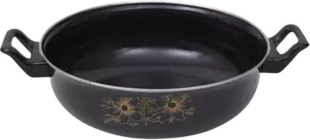 Kashvi Best Cokware Accessories for Kitchen Rivit Handle kadai/kadhai/karahi Kadhai 26 cm diameter with Lid 3.5 L capacity