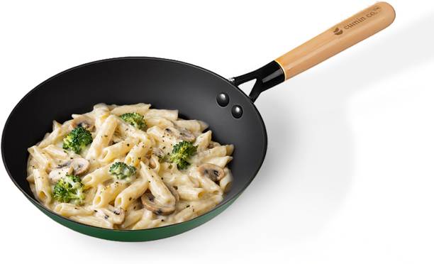 CUMIN CO. CUMIN CO. LITE Cast Iron Fry Pan | 24 cm | Induction Base Cookware | Green Fry Pan 24 cm diameter 1.5 L capacity