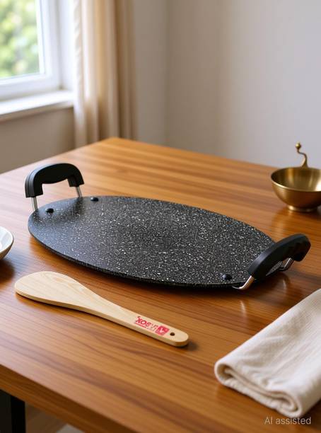 iVBOX ® Spatter SARAL 4mm Thickness Heavy Non Stick Dosa Pathri Tawa 30 cm diameter