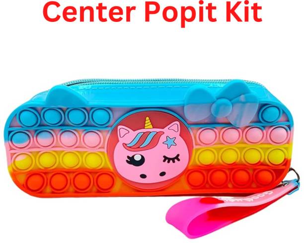 Extraposh Pop it Pouches for Girls /Unicorn Pencil Case Pop It Toy, Pouch