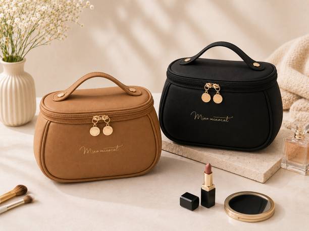 heboo Makeup Bags Combo (Set of 2) | Travel Toiletry Organizer Makeup Bag for Women Cosmetic Bag