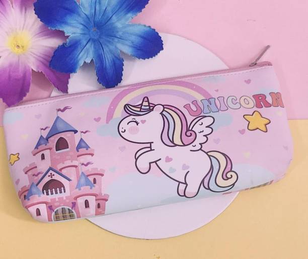 AMANVANI Unicorn Pouch for Girls Kids Cartoon Pencil Pouch for Kids Pouch
