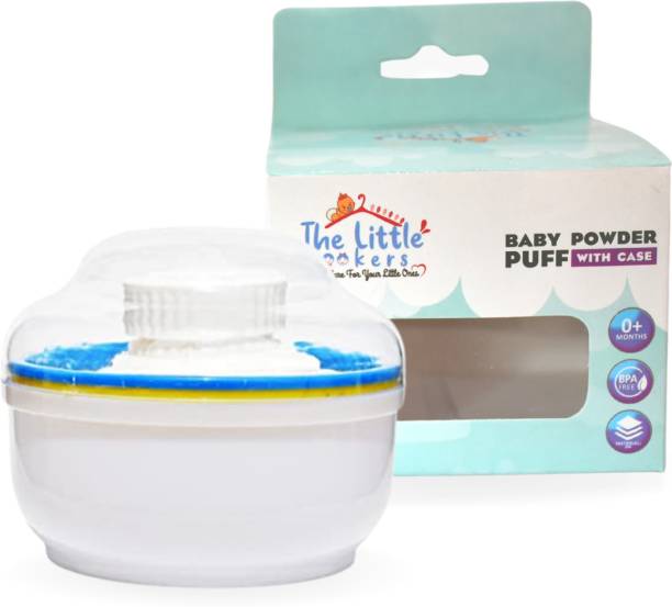 Miss & Chief by Flipkart Baby Skin Care Baby Powder Puff with Box Holder Container for New Born and Kids for Baby Face and Body (Powder Puff White)