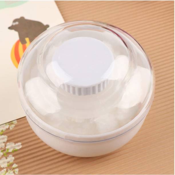 MOMSCAPE Skin Care Baby Powder Puff with Powder Storage and Box Holder for New Born Kids