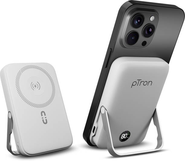 PTron 10000 mAh 22.5 W Wired & Wireless With MagSafe Compact Pocket Size Power Bank