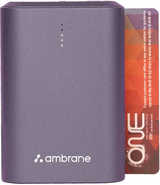 Ambrane 10000 mAh 33 W Power Bank (Purple, Lithium-ion, Fast Char