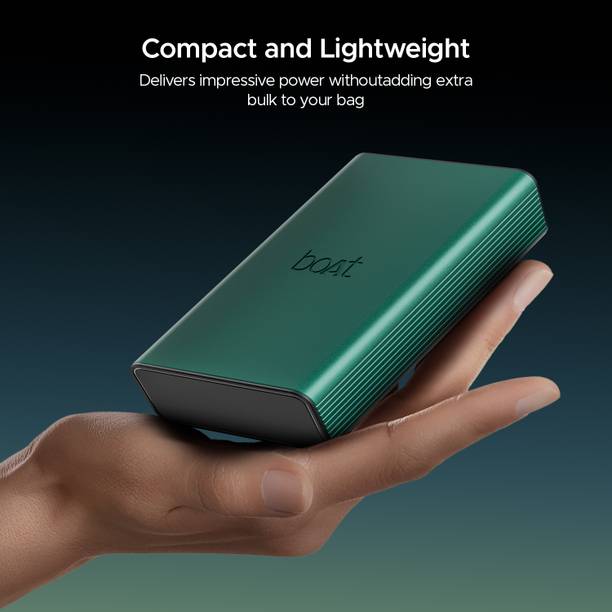 boAt 20000 mAh 22.5 W Pocket Size Power Bank  (Emerald Green, Lithium Polymer, Fast Charging, Quick Charge 3.0, Power Delivery 3.0 for Mobile, Tablet)