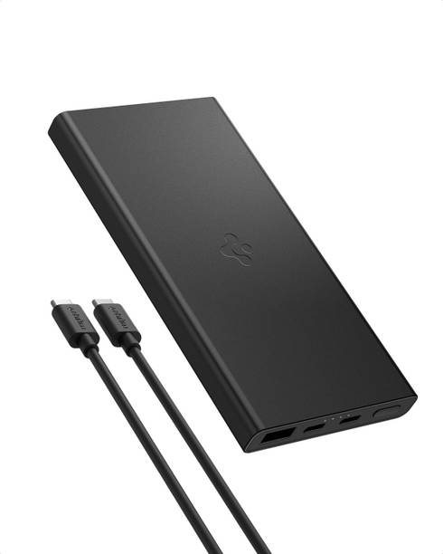Spigen 10000 mAh 22.5 W Compact Power Bank (Black, Lithium Polyme