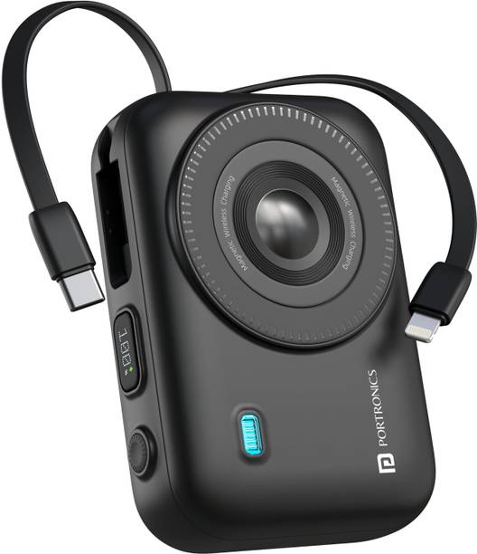 Portronics 20000 mAh 15 W Wired & Wireless Compact Pocket Size Power Bank