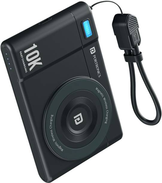 Portronics 10000 mAh 22.5 W Wireless Compact Pocket Size Power Bank