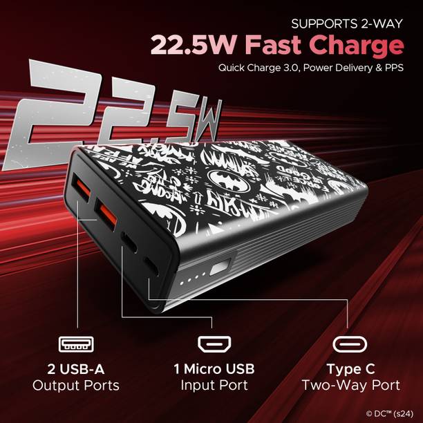 boAt 20000 mAh Wireless Power Bank  (Knight Black, Lithium Polymer, for Mobile, Tablet)