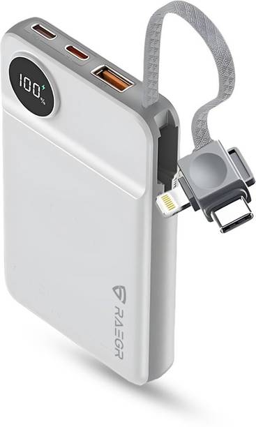 RAEGR 10000 mAh 15 W Wireless Compact Pocket Size Power Bank