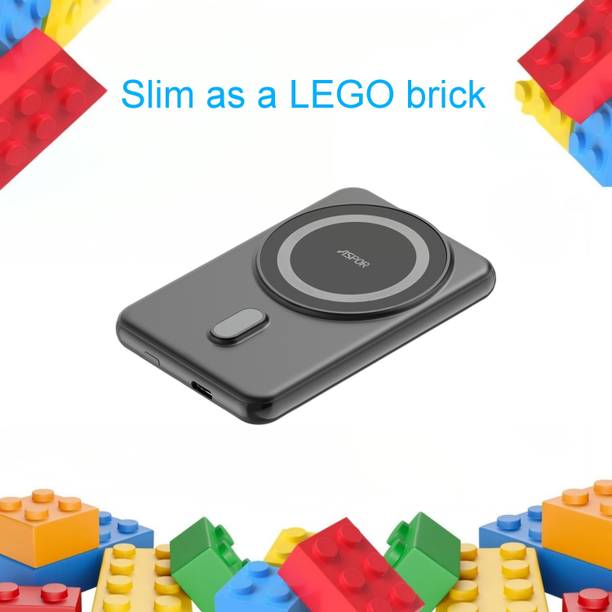 Aspor 5000 mAh 20 W Wired & Wireless With MagSafe Slim Pocket Size Power Bank